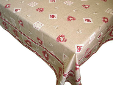 Tablecloth coated (Christmas lace. natural)